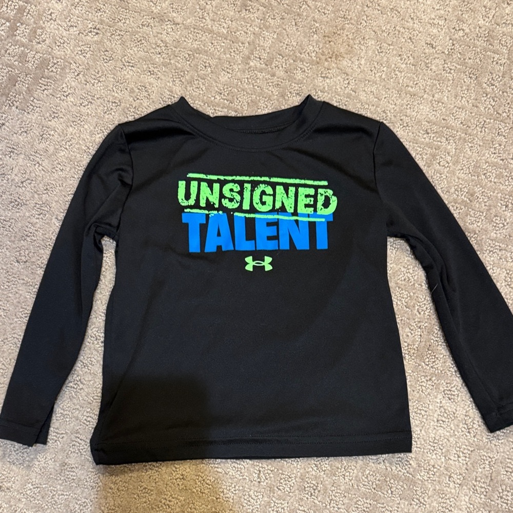 Under Armour Kids' Black Long-Sleeve 'Unsigned Talent' Graphic Shirt